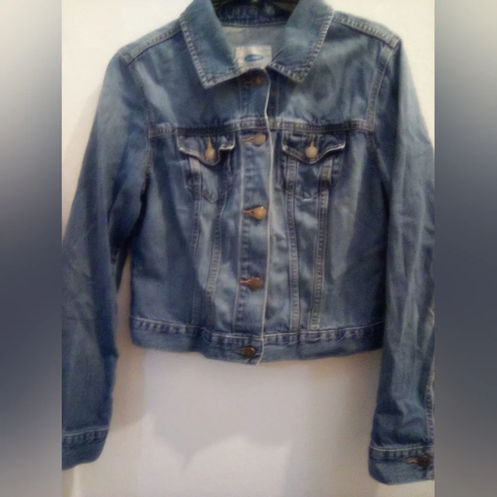 Old Navy San Francisco California Denim Jean Jacket Trucker Size M 100% Cotton - Picture 2 of 9